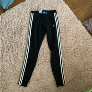 black and white adidas leggings